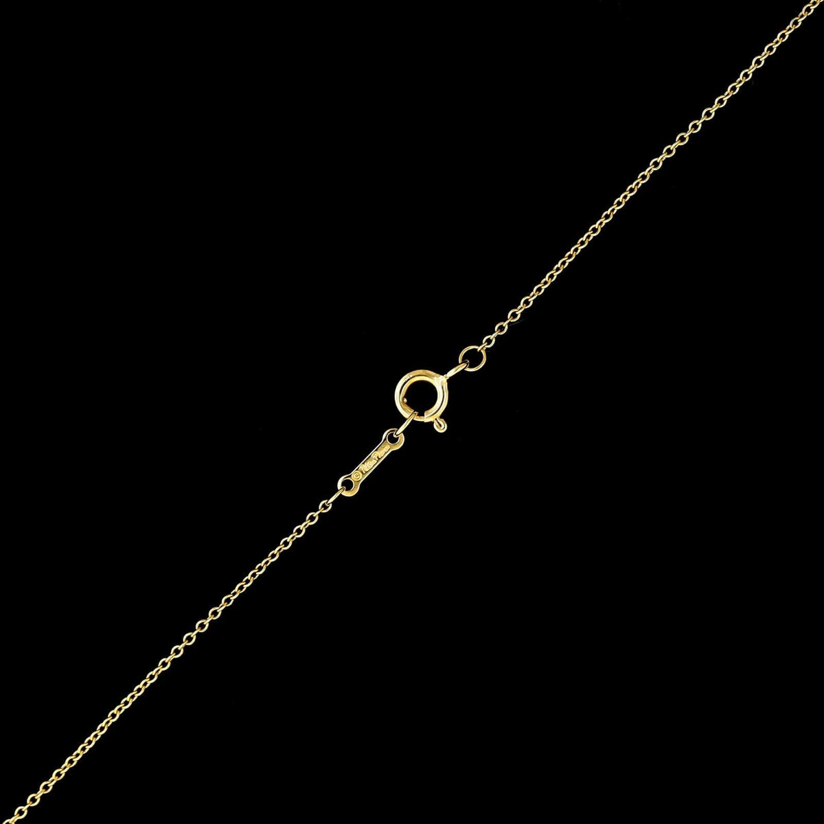 Tiffany & Co. 18K Yellow Gold Estate Amethyst Olive Leaf Necklace
