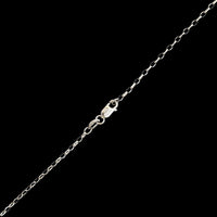 14K White Gold Estate Diamond Solitaire Pendant Necklace