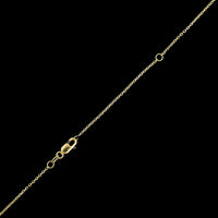 14K Two-tone Estate Diamond Bezel Solitaire Necklace