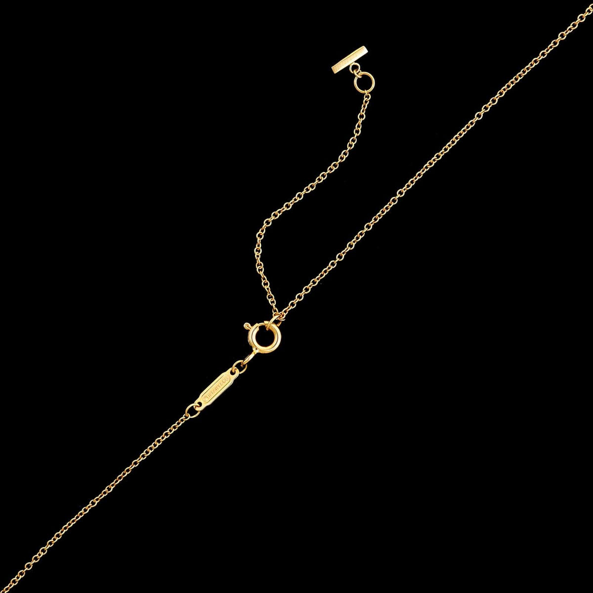 Tiffany & Co. 18K Rose Gold Estate T Smile Large Pendant Necklace