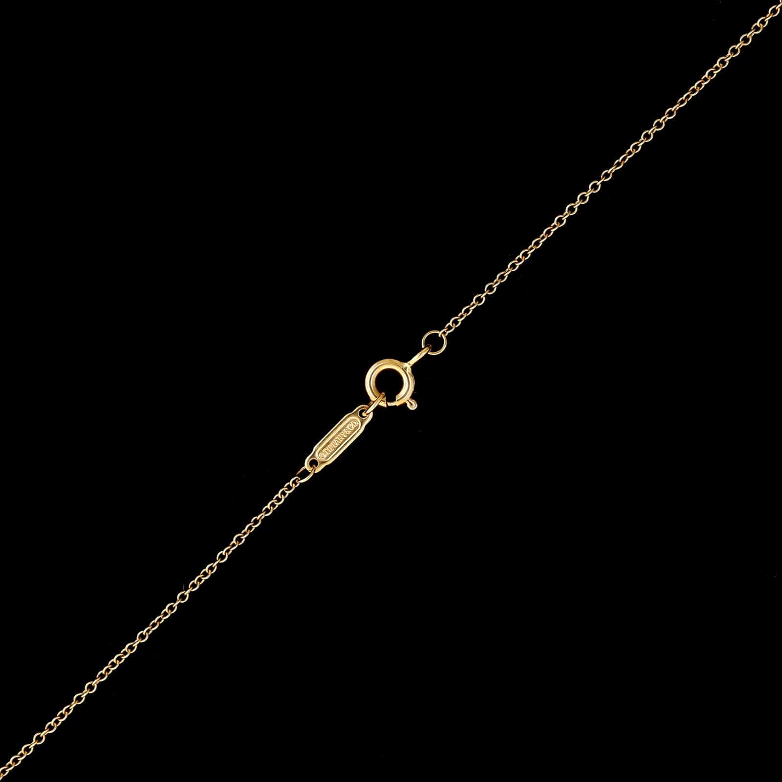 Tiffany & Co. 18K Rose Gold Estate Diamond Enchant Heart Key Pendant Necklace