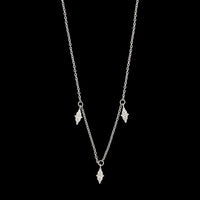 18K White Gold Estate Diamond Drop Necklace