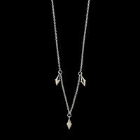 18K White Gold Estate Diamond Drop Necklace