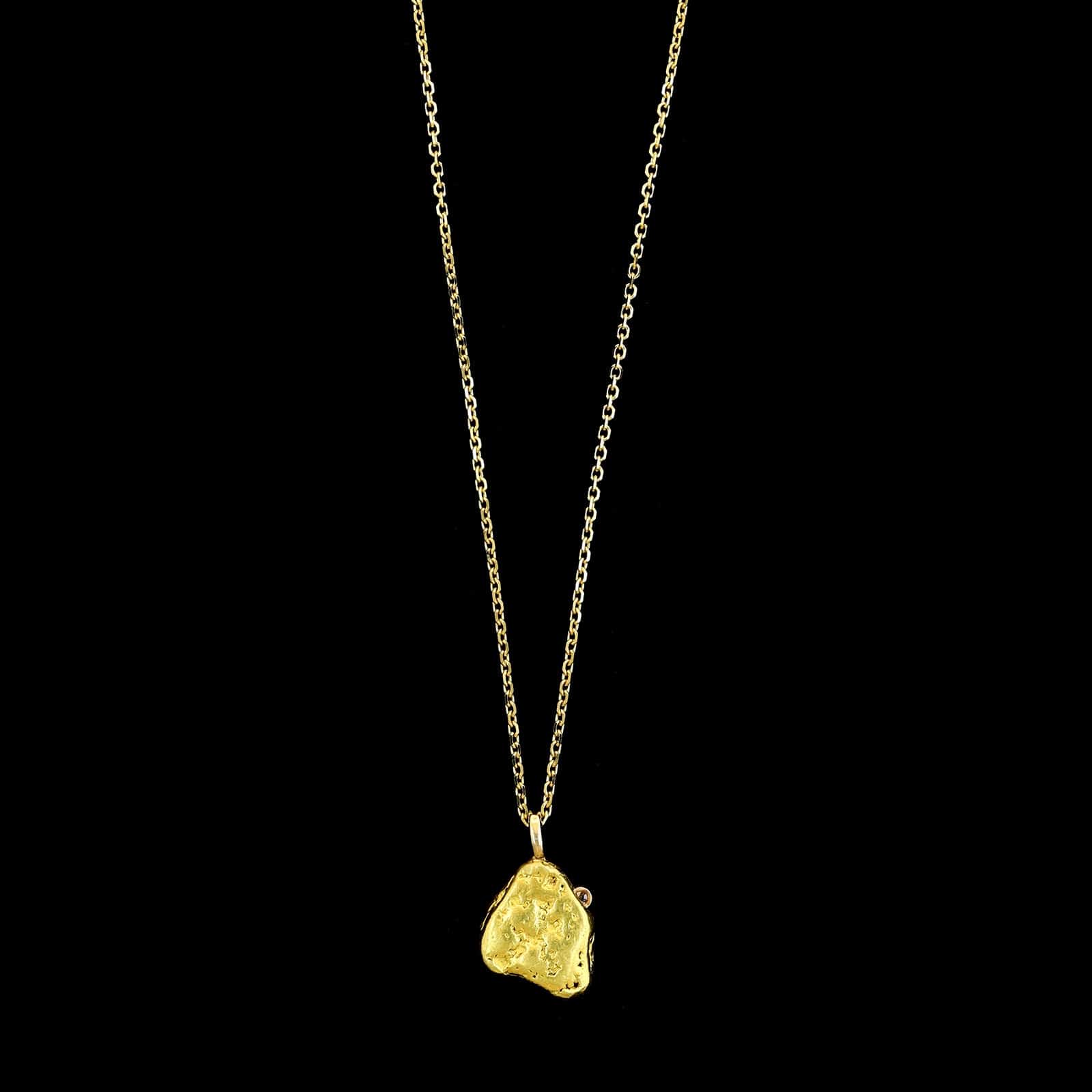 14K and 20K Yellow Gold Estate Diamond Pendant Necklace