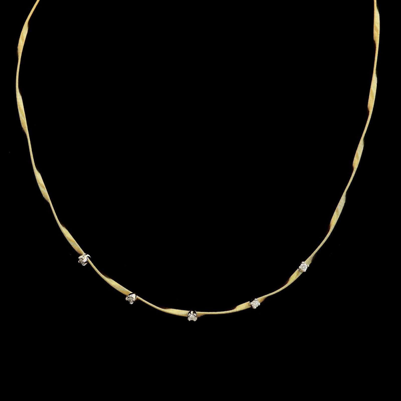 Marco Bicego 18K Yellow Gold Estate Diamond Marrakech Necklace