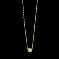 14K Rose Gold Estate Diamond Pendant Necklace