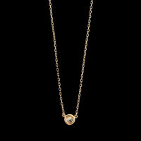 14K Rose Gold Estate Diamond Pendant Necklace