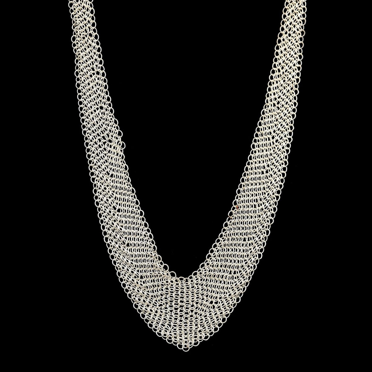 Tiffany & Co. Sterling Estate Silver Elsa Peretti Mesh Bib Necklace