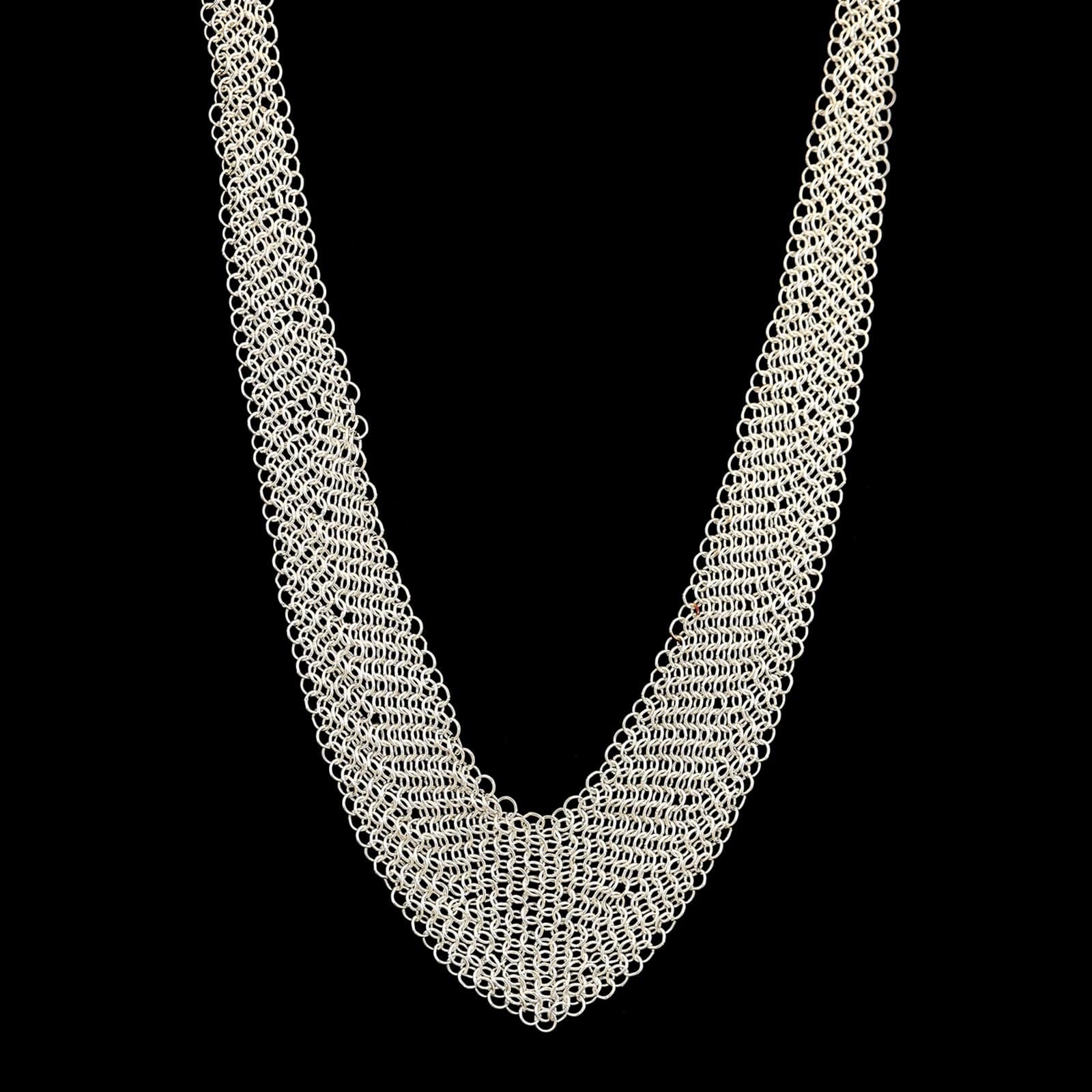 Tiffany & Co. Sterling Estate Silver Elsa Peretti Mesh Bib Necklace