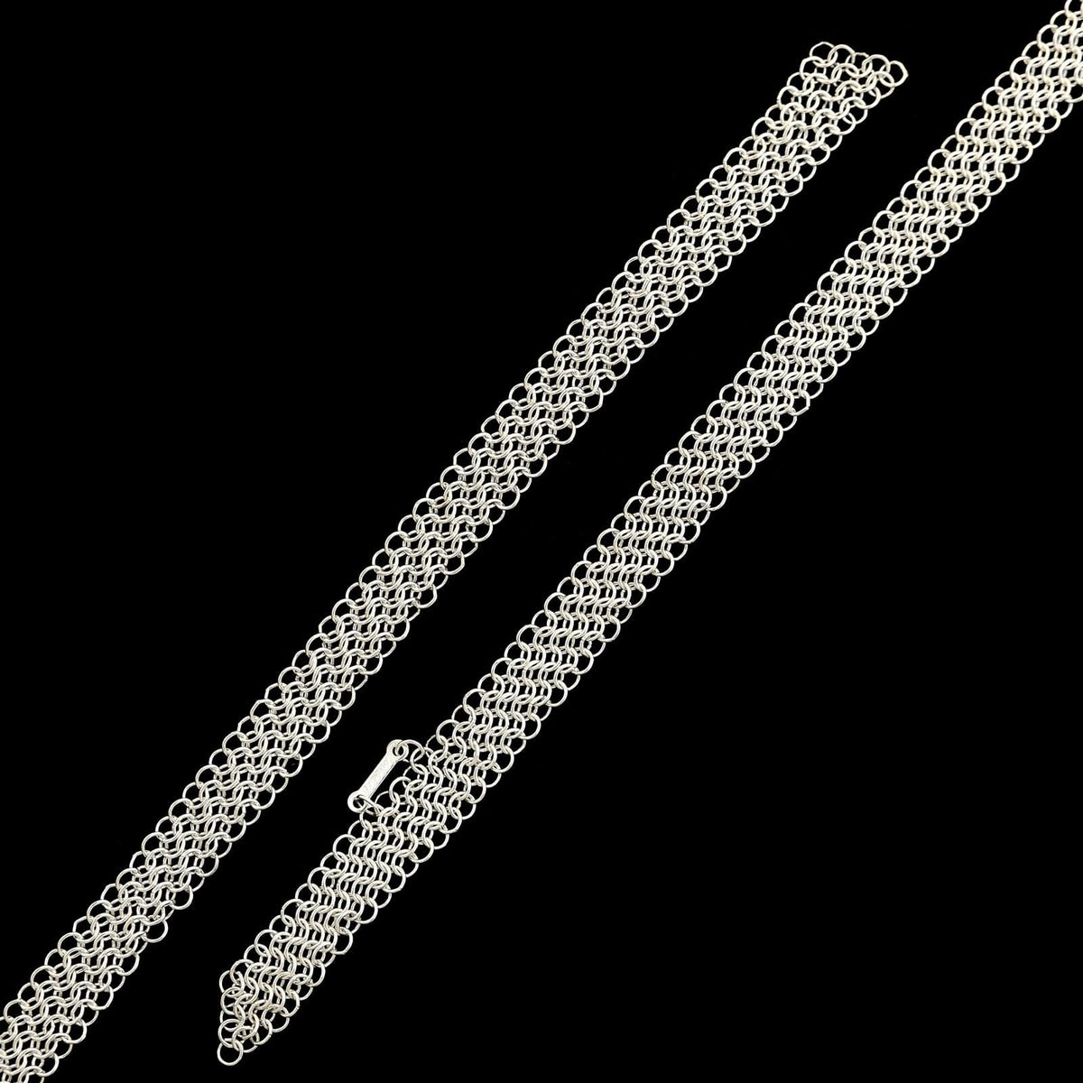 Tiffany & Co. Sterling Estate Silver Elsa Peretti Mesh Bib Necklace