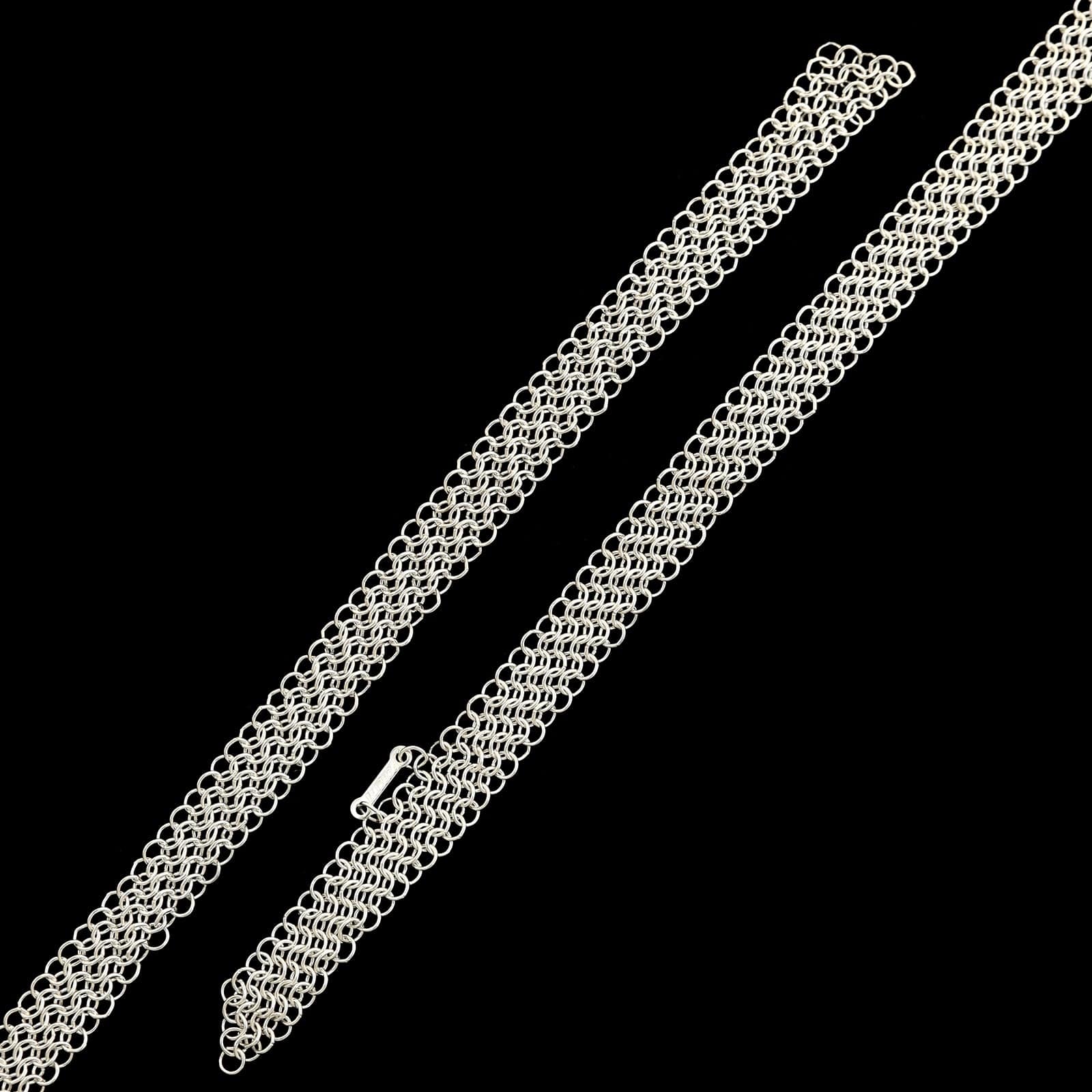 Tiffany & Co. Sterling Estate Silver Elsa Peretti Mesh Bib Necklace