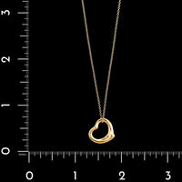 Tiffany & Co. Elsa Peretti 18K Rose Gold Estate Open Heart Pendant Necklace