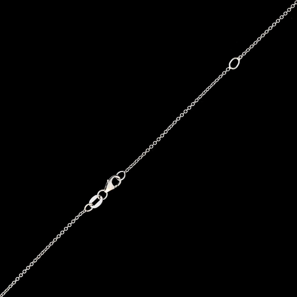 14K White Gold Estate Diamond Starfish Pendant Necklace