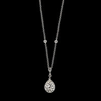18K Two-tone Gold Estate Diamond Pendant Necklace