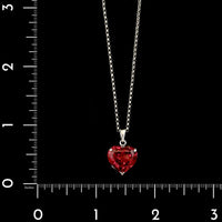 14K White Gold Estate Pink Tourmaline Pendant Necklace