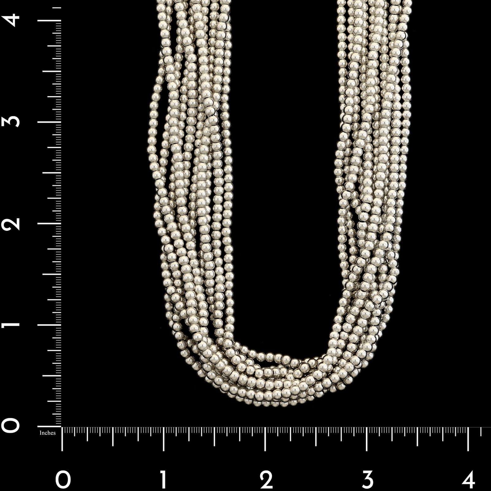 Tiffany & Co. Sterling Silver Estate Multi-strand Torsade Necklace