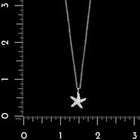 14K White Gold Estate Starfish Pendant Necklace