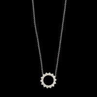 Tiffany & Co. Platinum Estate Diamond Open Circle Pendant Necklace