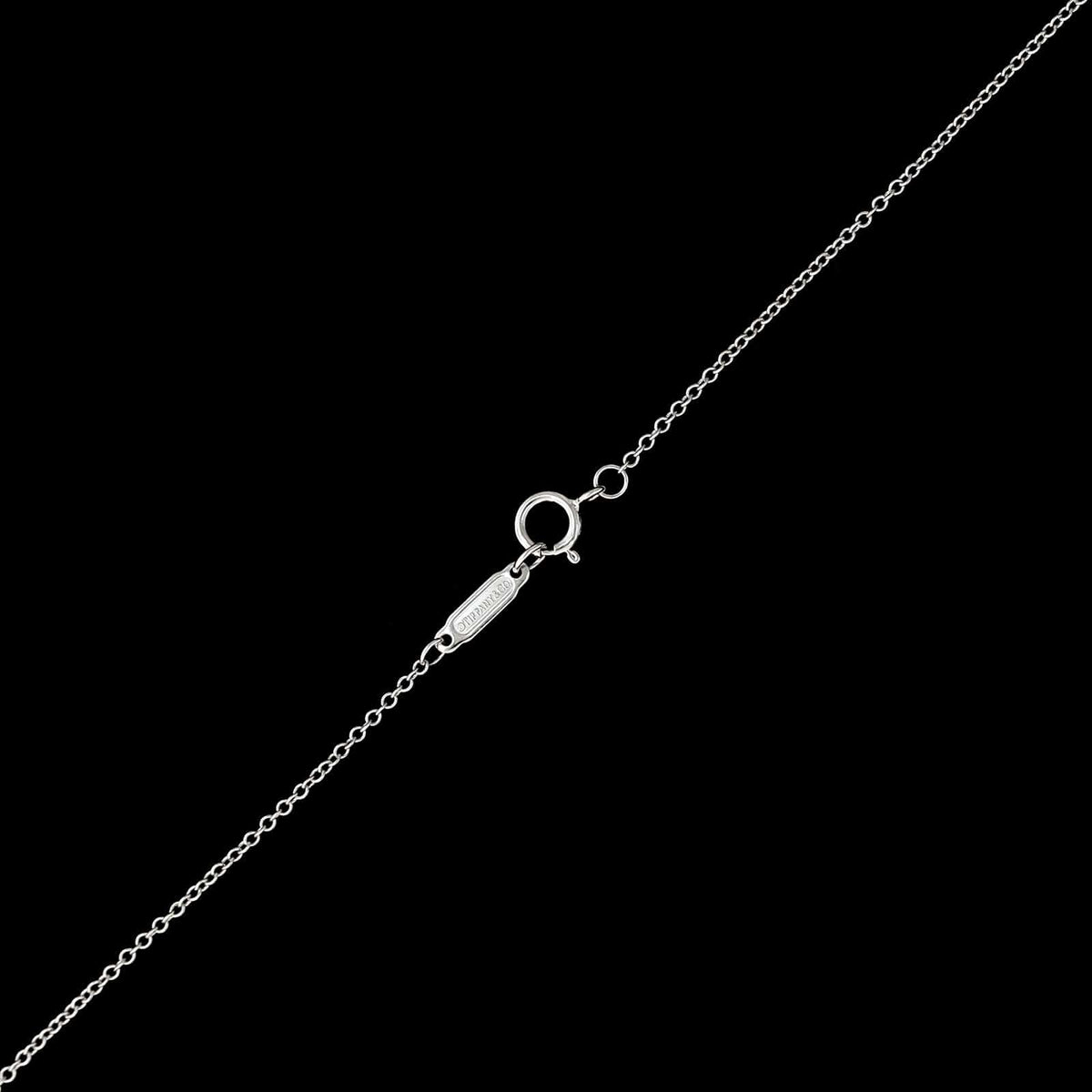 Tiffany & Co. Platinum Estate Diamond Open Circle Pendant Necklace