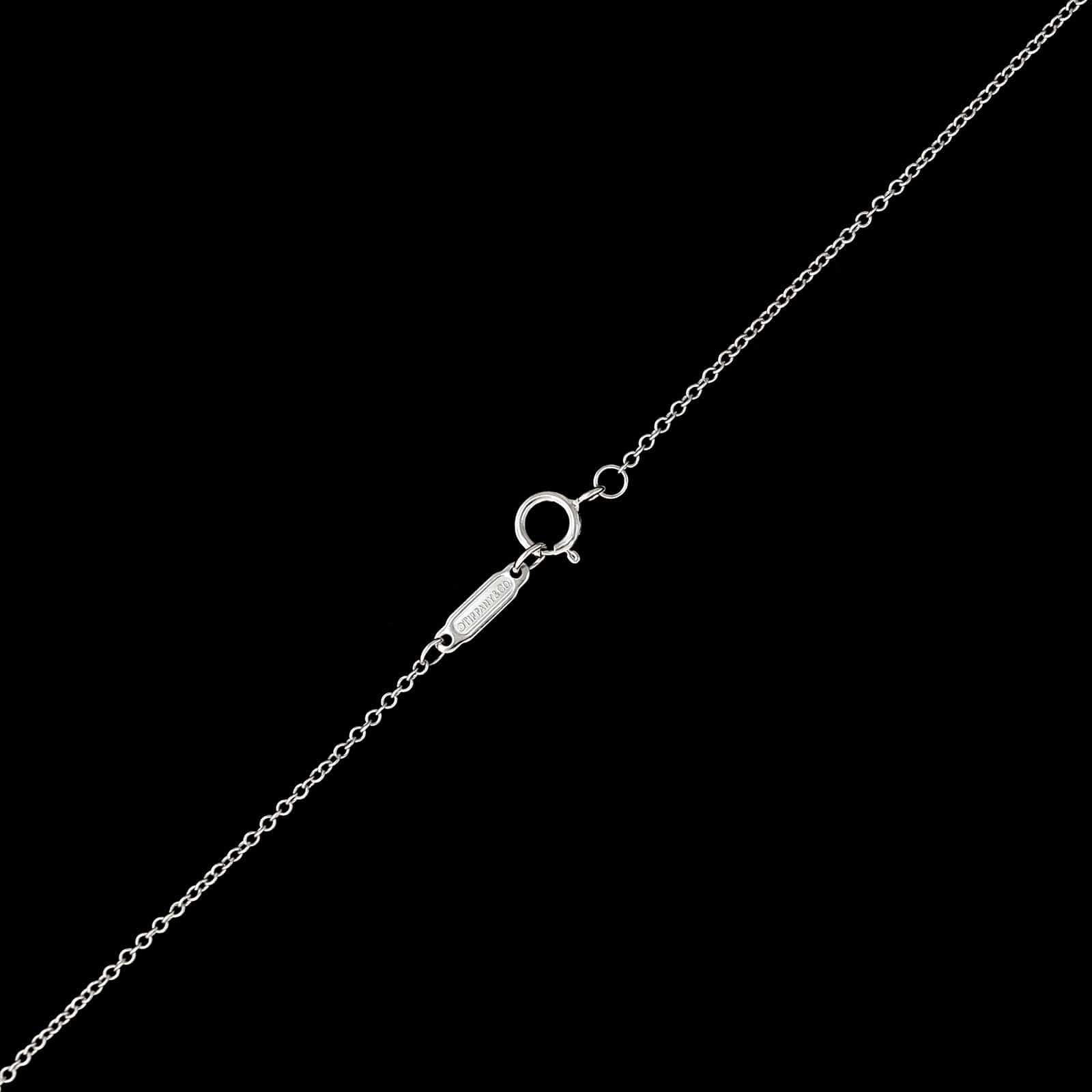 Tiffany & Co. Platinum Estate Diamond Open Circle Pendant Necklace