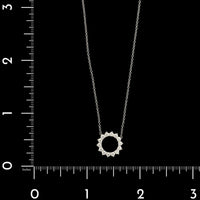 Tiffany & Co. Platinum Estate Diamond Open Circle Pendant Necklace