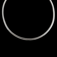 14K White Gold Estate Omega Chain Necklace