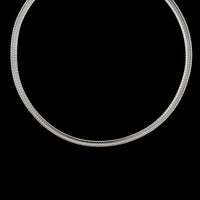 14K White Gold Estate Omega Chain Necklace