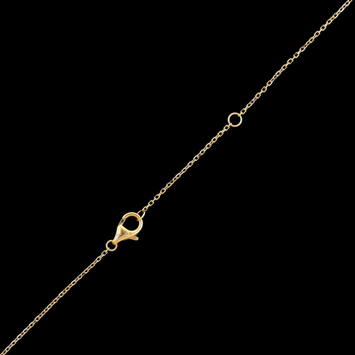 Cartier 18K Yellow Gold Estate Onyx and Diamond Amulette De Cartier XS Necklace