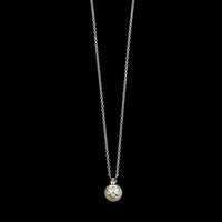 Tiffany & Co. 18K White Gold Estate Signature Cultured Pearl and Diamond Pendant Necklace