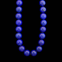 18K Yellow Gold Estate Lapis Bead Necklace
