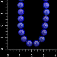 18K Yellow Gold Estate Lapis Bead Necklace