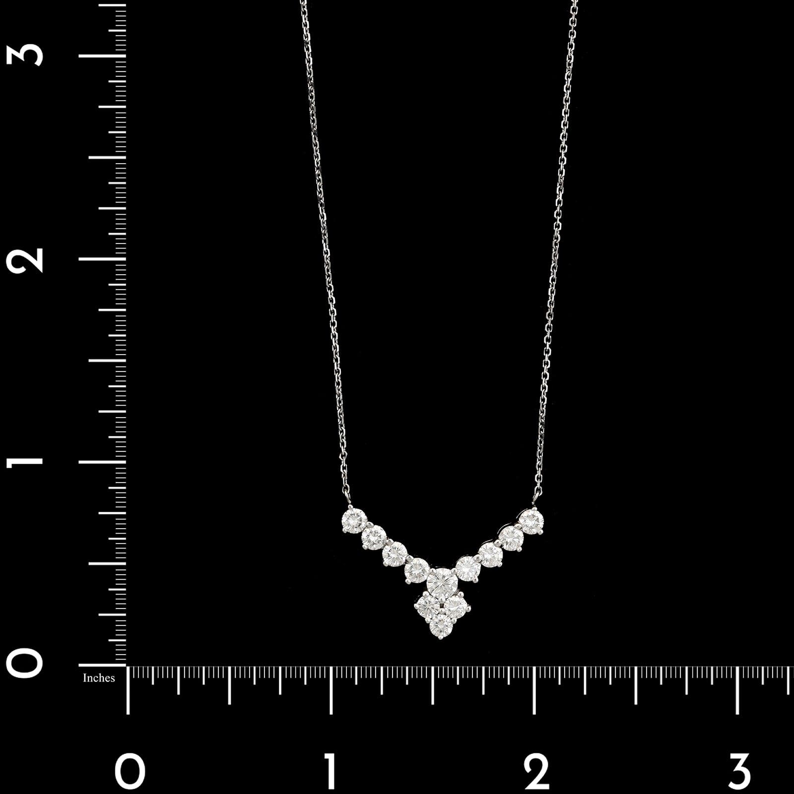 14K White Gold Estate Diamond Necklace