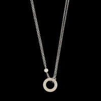 Cartier 18K White Gold Estate Diamond Love Pendant Necklace