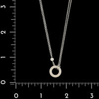 Cartier 18K White Gold Estate Diamond Love Pendant Necklace