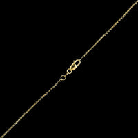 18K Yellow Gold Diamond Solitaire Pendant Necklace