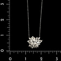 14K White Gold Estate Diamond Pendant Necklace