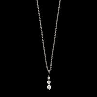 18K White Gold Estate Diamond Pendant Necklace