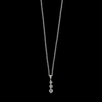 18K White Gold Estate Diamond Pendant Necklace
