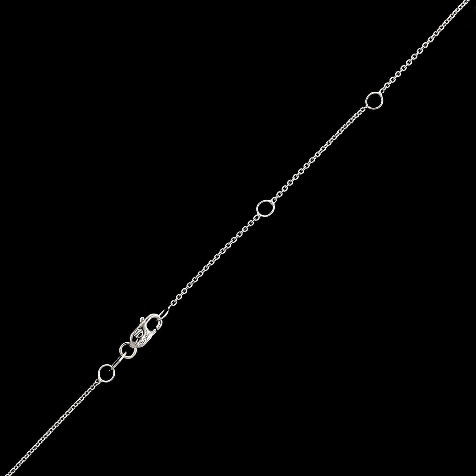 18K White Gold Estate Diamond Pendant Necklace