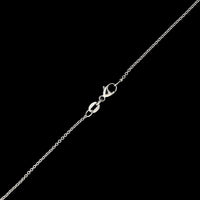 14K White Gold Estate Diamond Solitaire Pendant Necklace