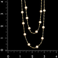 18K Yellow Gold Estate Cultured Pearl Necklace
