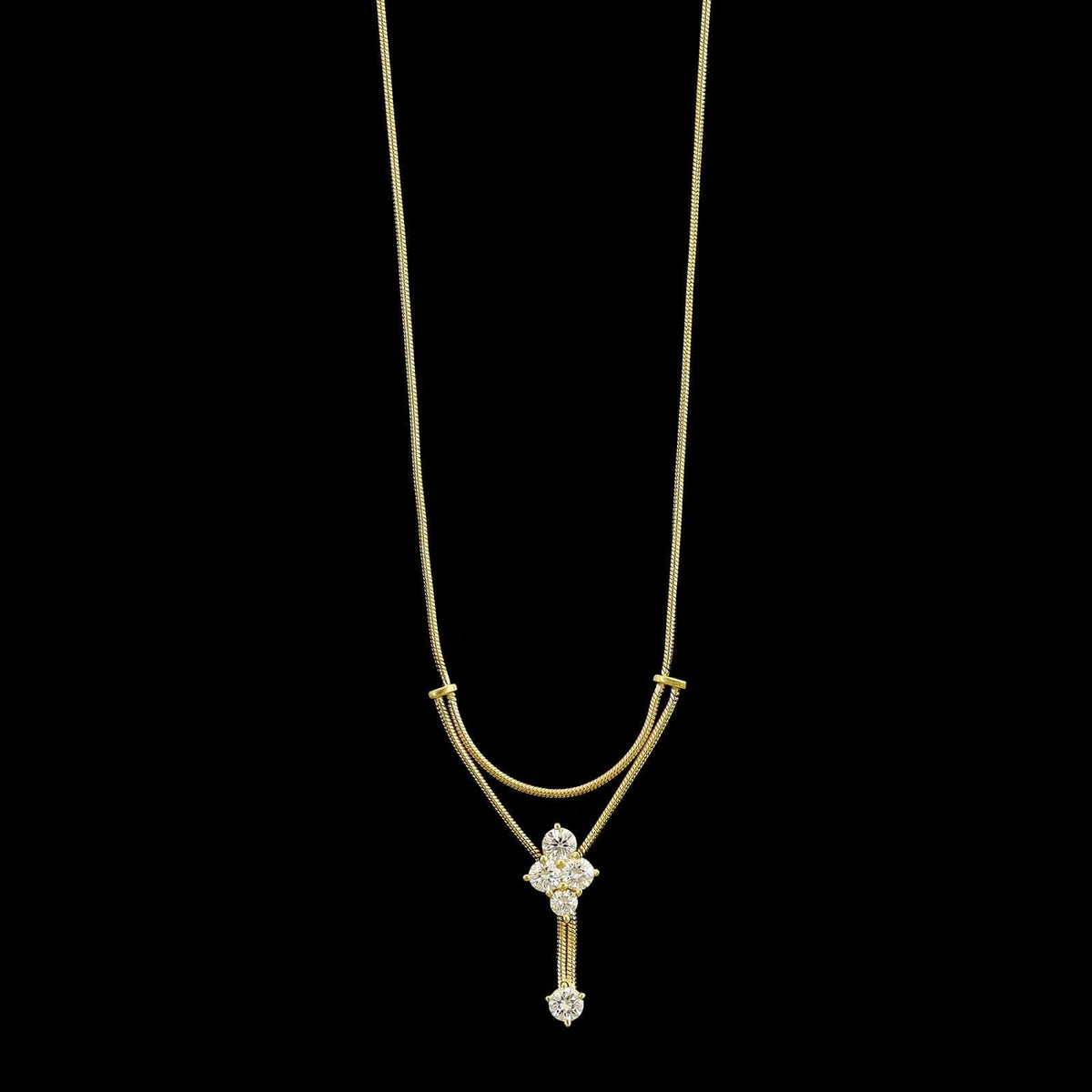 Jose Hess 18K Yellow Gold Estate Diamond Necklace