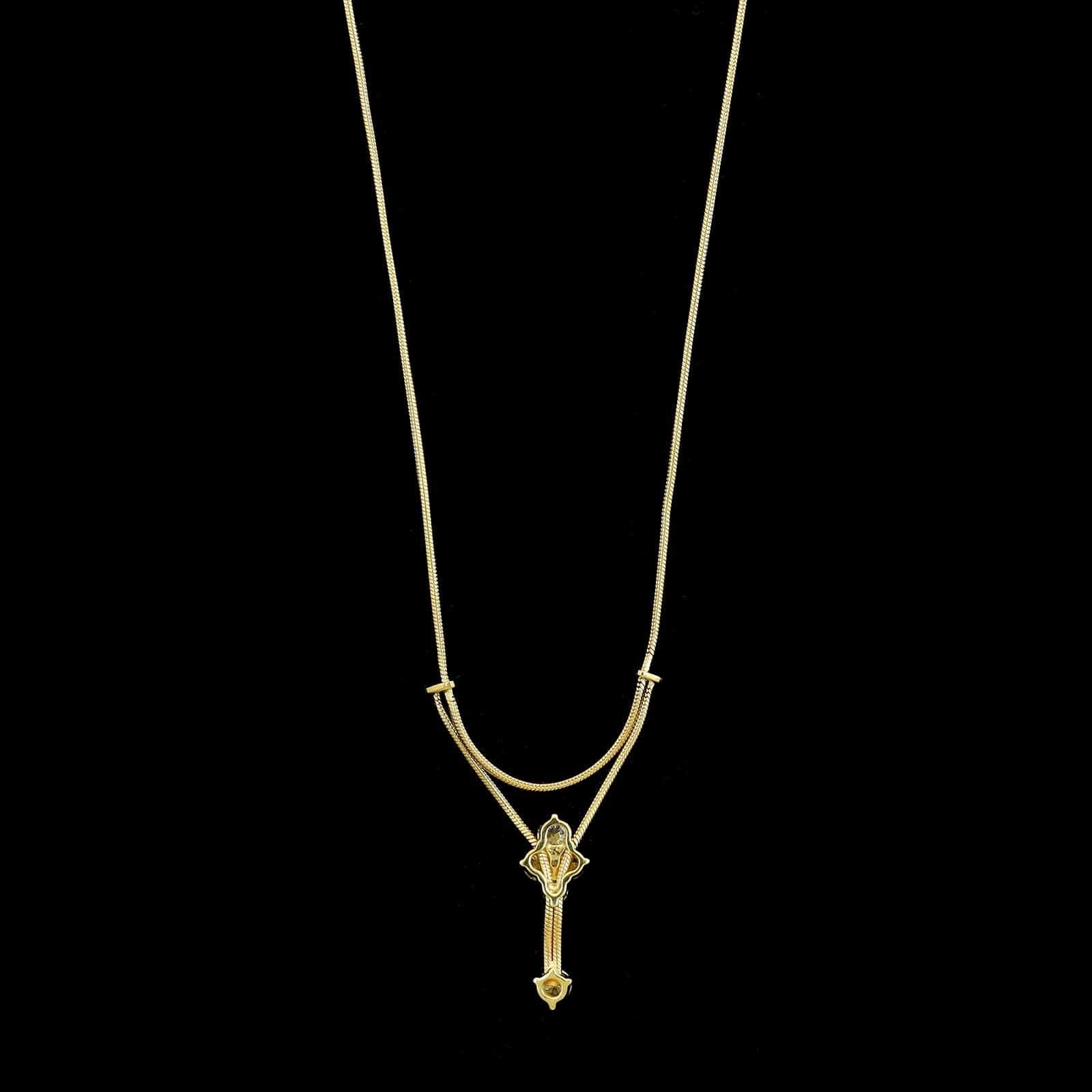 Jose Hess 18K Yellow Gold Estate Diamond Necklace