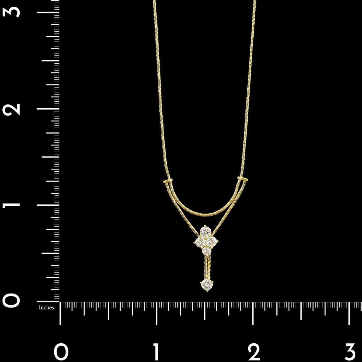 Jose Hess 18K Yellow Gold Estate Diamond Necklace