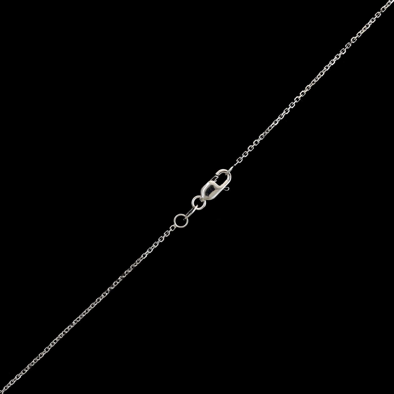 18K White Gold Estate Vintage Style Diamond Pendant Necklace&nbsp;