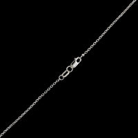 14K White Gold Estate Sapphire and Diamond Heart Pendant Necklace
