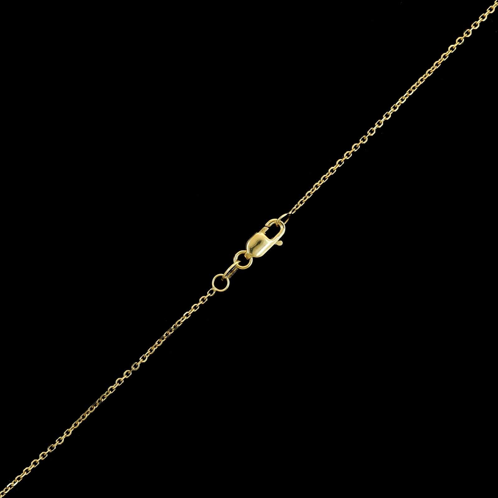 14K Yellow Gold Estate Pearl Pendant Necklace