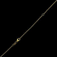 14K Yellow Gold Estate Butterfly Bead and Diamond Pendant Necklace