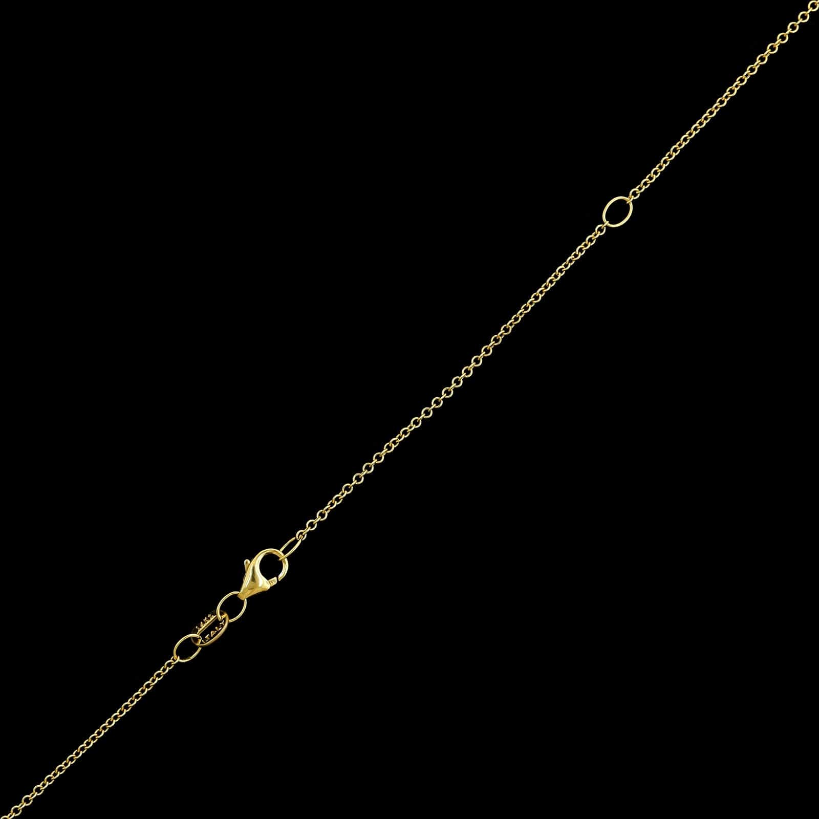 14K Yellow Gold Estate Butterfly Bead and Diamond Pendant Necklace