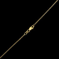 18K Yellow Gold Estate Aquamarine and Diamond Pendant Necklace